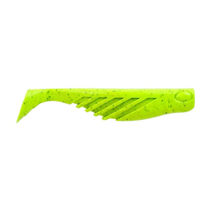 Berkley Gulp! Saltwater Ripple Mullet Length  3″ – Pack Size 5pk Chartreuse Pepper