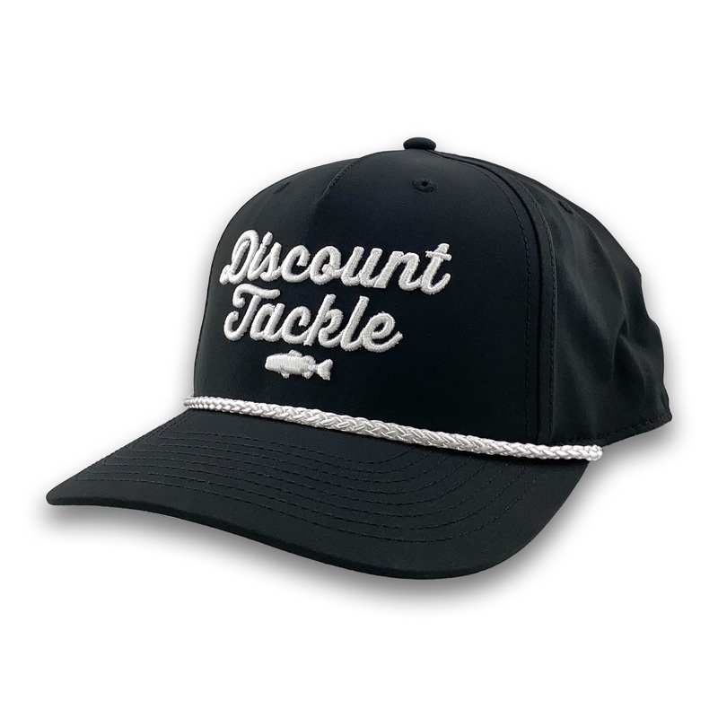 Discount Tackle Worm Burner Snapback Hat Black & White