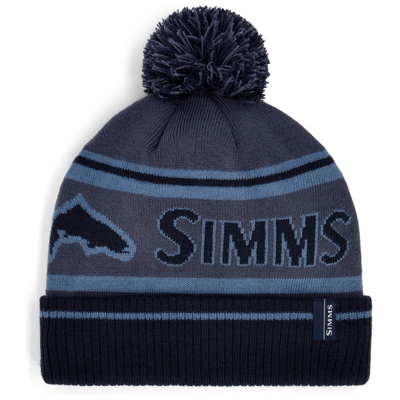 Simms Tip-Up Pom Beanie Huckleberry