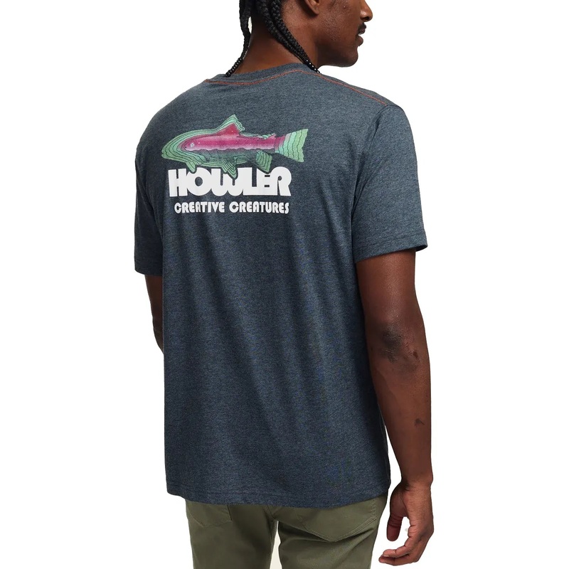 Howler Brothers Blended Pocket T-Shirt – Trucha : Charcoal Trucha : Charcoa M