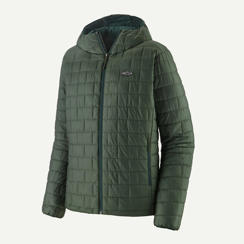 Patagonia Men’s Nano Puff Fitz Roy Trout Hoody Forge Grey XS