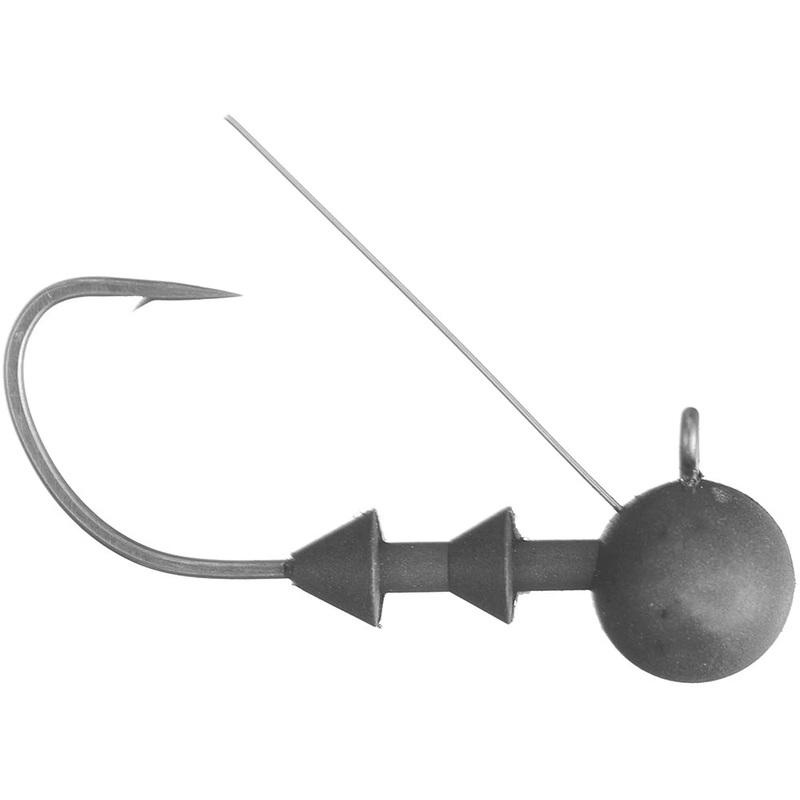 Cipher Fishing Tungsten Mid Stroll Ball Jighead – 3 Pack Unpainted 1/8 oz – 1/0 – 3 pack