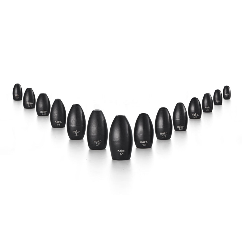 NAKO TUNGSTEN FLIPPING WEIGHTS Black 1/16 oz