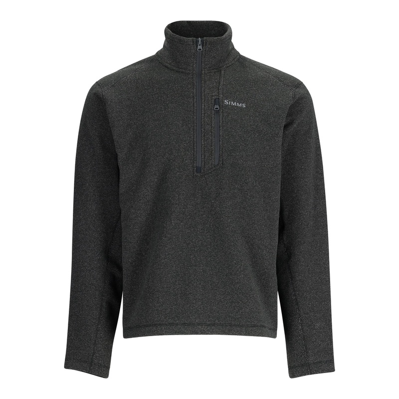 Simms M’s Rivershed-Half Zip Fleece Black Heather S