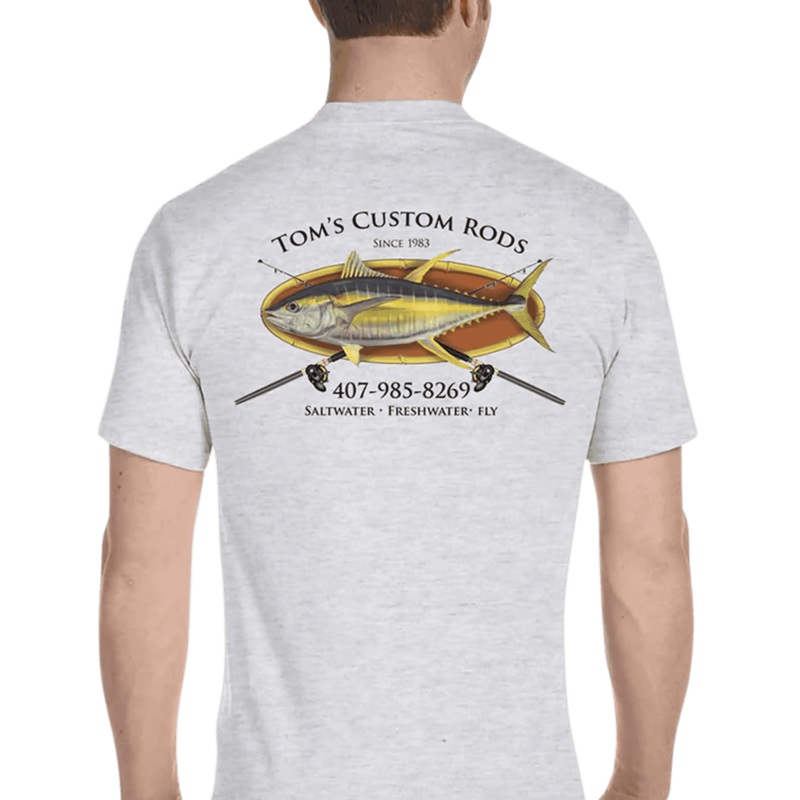 Custom T-Shirt: Bamboo Frame with Crossing Rods Ash Gray Small