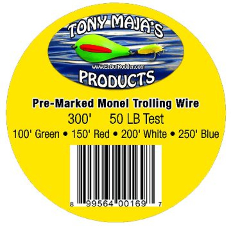 Tony Maja Pre-Marked Monel Trolling Wire Line 40 lb test