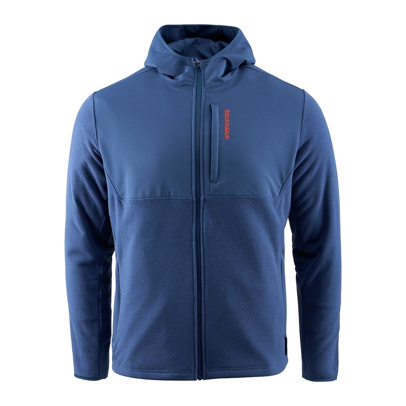 Grundns M’s Bering Fleece Pro Full Zip Hoodie Blue Abyss S