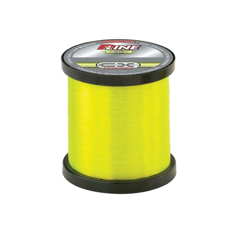 P-Line CX Premium Coated Fluoro 3000 Yard Hi Vis High-Vis Fluorescent Green 6 LB