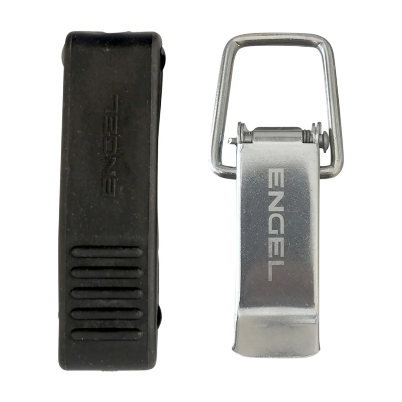 Engel Hard Cooler Rubber and Stainless Steel Latches Black Rubber
