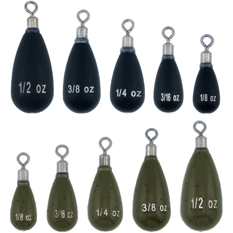 Departure Outdoors Tungsten Free Rig Weights – 5 Pack Black 1/8 oz – 5 pack