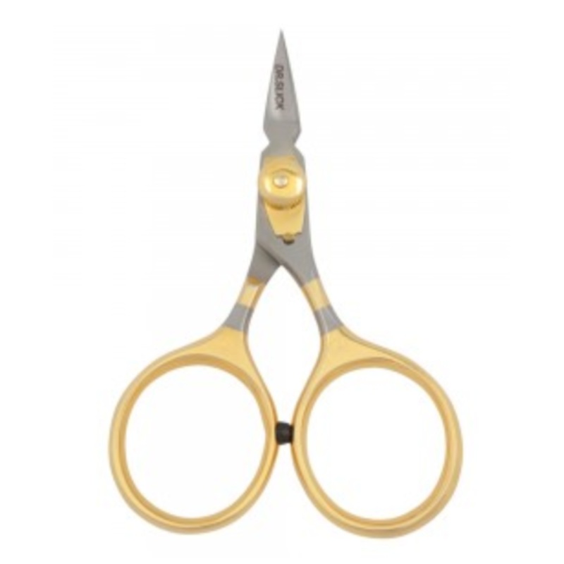 Dr Slick 3 3/4″ Gold Loops Arrow Straight Razor Scissor