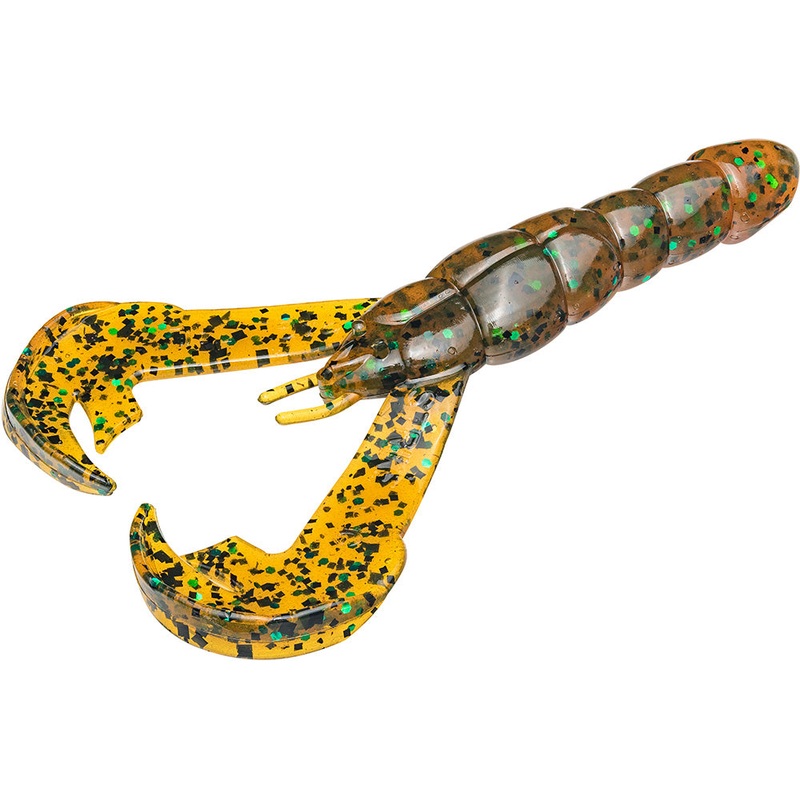 Strike King Rage Craw 4 inch Soft Plastic Craw 7 pack Amber Green Black