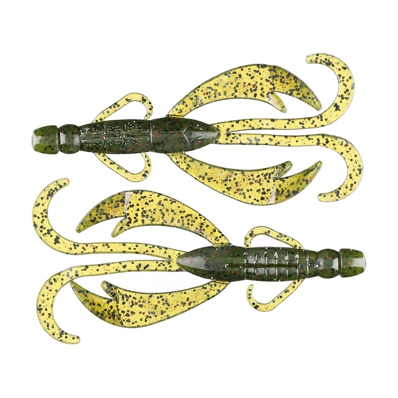 Big Bite Baits 5 inch Battle Bug Soft Plastic Creature Bait 7 pack Black Blue Flake