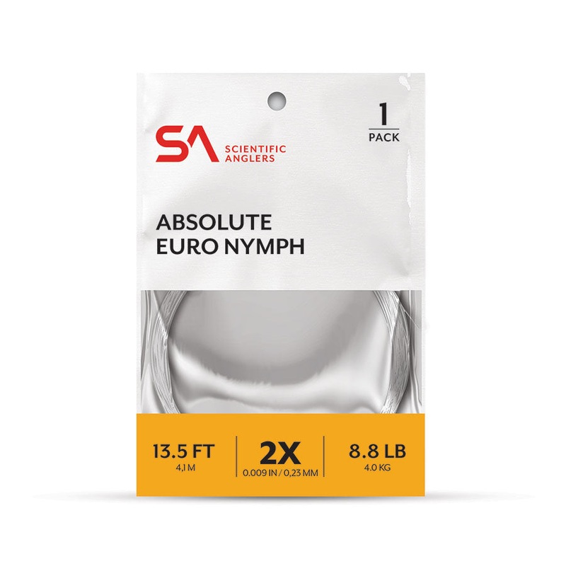 Scientific Anglers Absolute Euro Nymph Leader 1-Pack 13.5 ft 2X