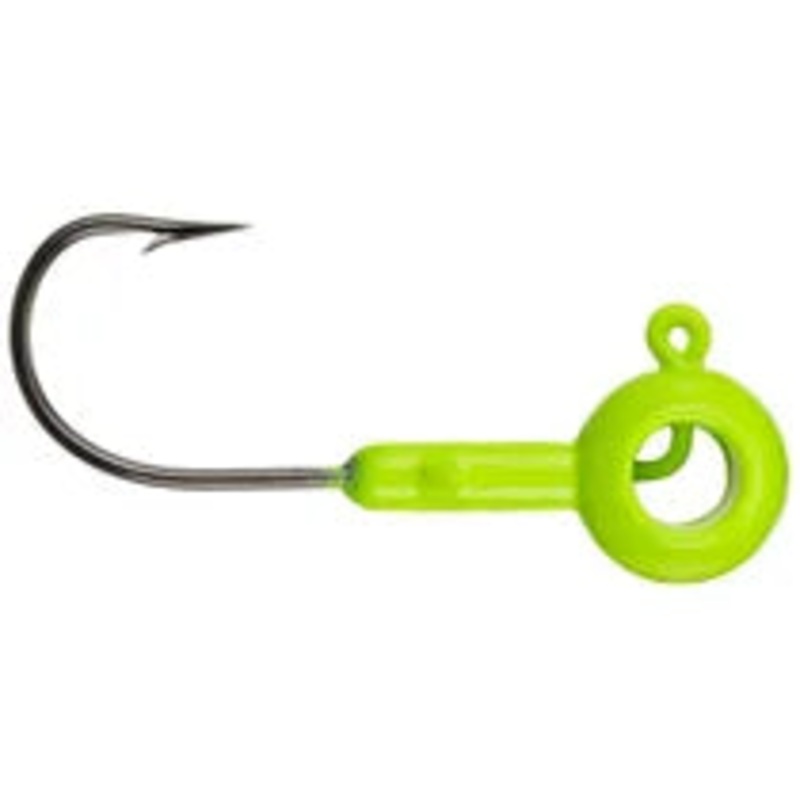 Leland’s Crappie Magnet Eyehole Round Jig Heads (5 Pk) 1/16 oz Chartreuse