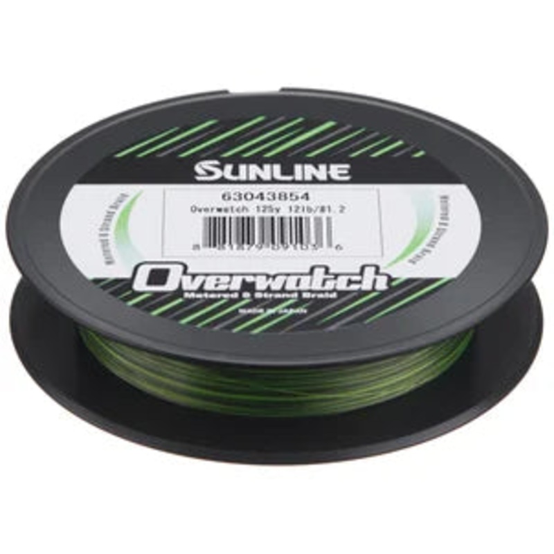 SUNLINE OVERWATCH METERED BRAID Dark Green Metered 8lb – 125yds