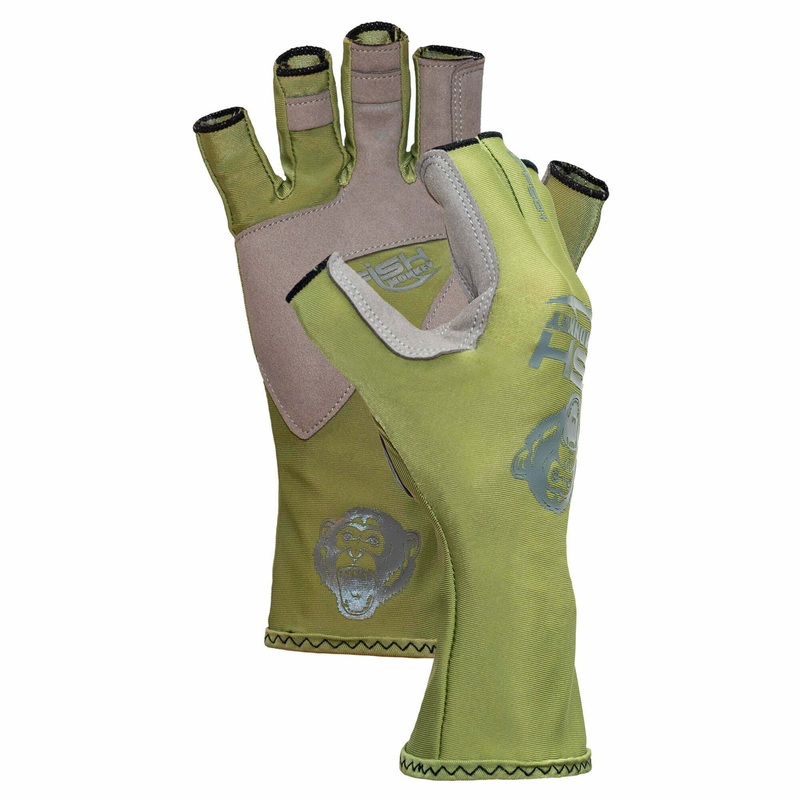 FISH MONKEY HALF FINGER GUIDE GLOVE Blue Water Camo M