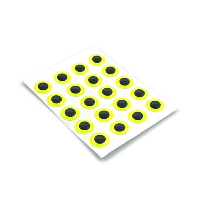 Hareline Fluorescent Fly Eyes 8mm Fl. Chartreuse Green