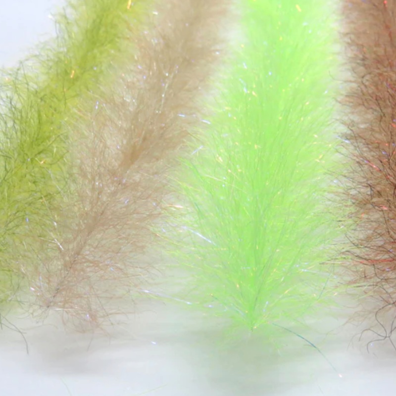 RD Fly Fishing Flash Blend Baitfish Brush 1″ White