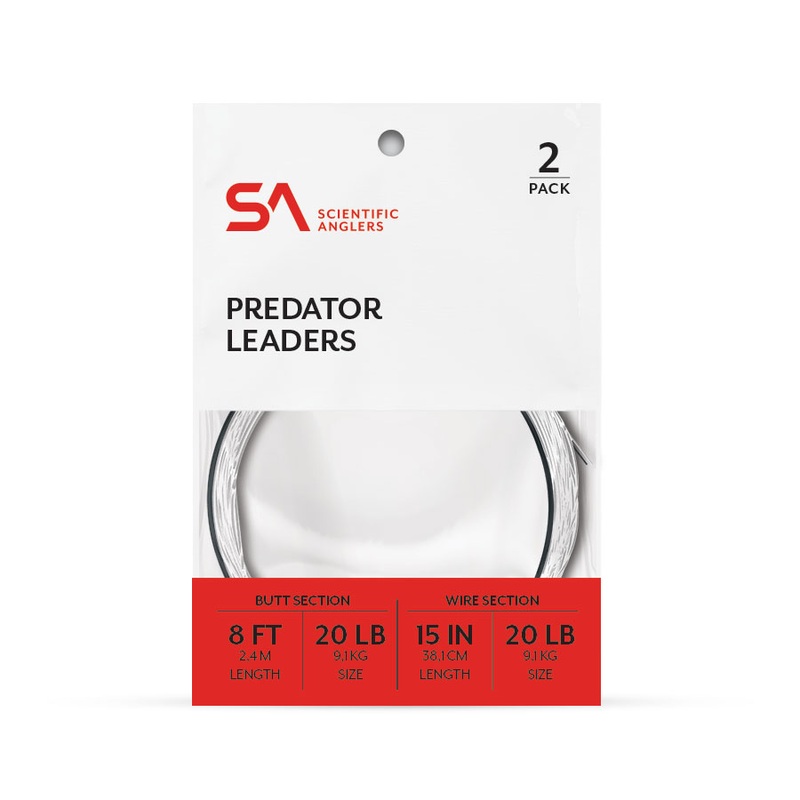 Scientific Anglers Predator 7.5′ AR Tapered Leader 2 Pack 20LB
