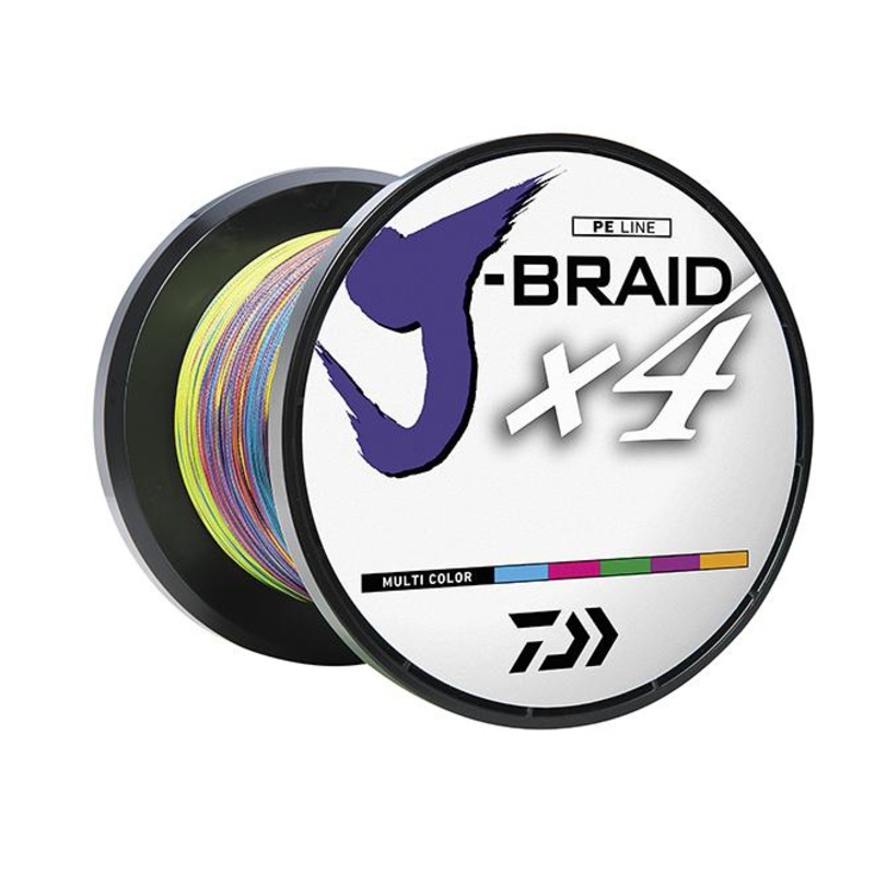 Daiwa J-Braid x4 Braided Line 330 Yards Multi-Color 10 pound