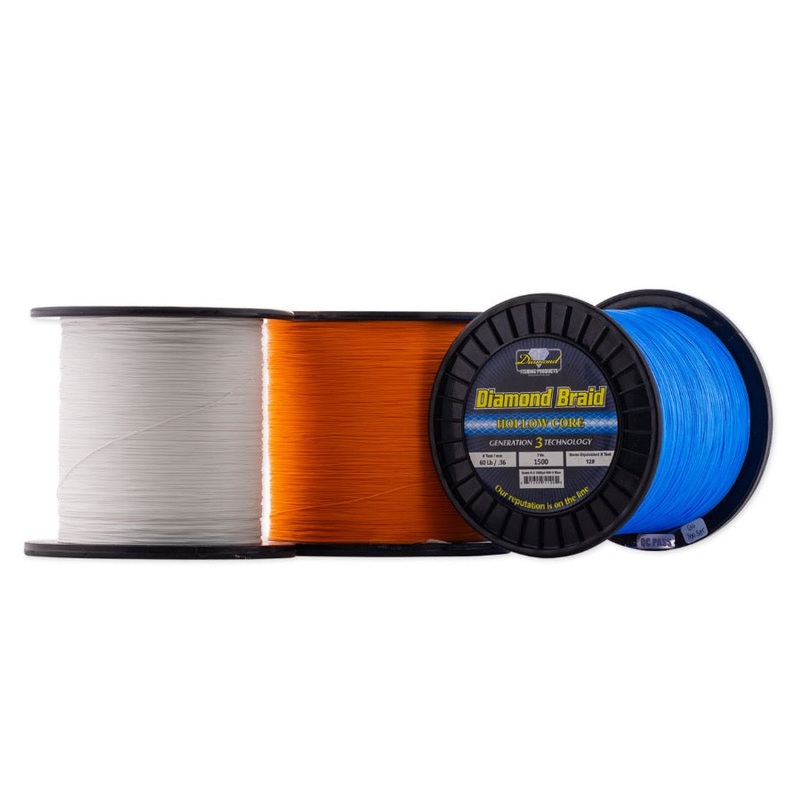 DIAMOND GEN 3 HOLLOW CORE BRAID 1500 YARDS BLUE 100LB