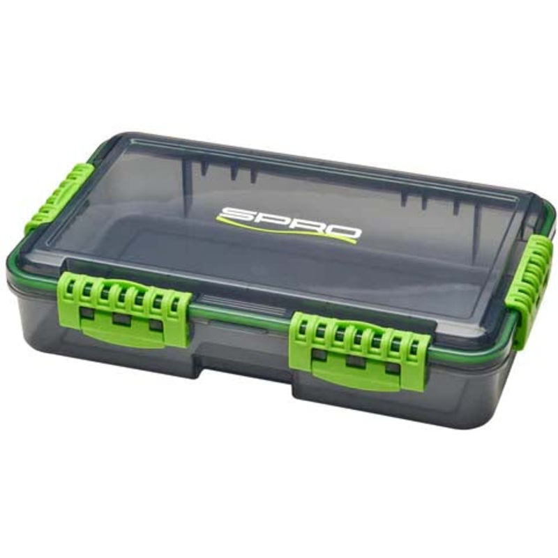 SPRO 3700D Deep Waterproof No Dividers Box SPRO WP Box 3700D Black/Green Tackle Box – No Dividers