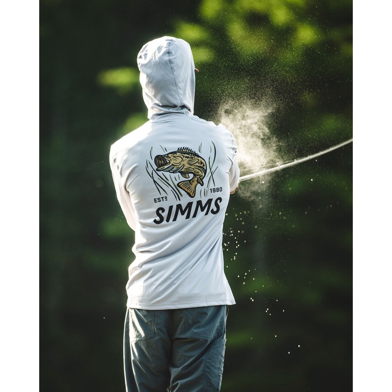 SIMMS M’S TECH HOODY – ARTIST SERIES Sterling/bass Small
