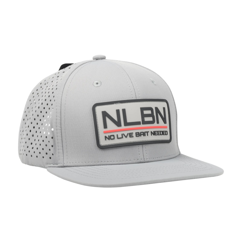 NLBN 6-Panel Performance Hat  Red Lockup Snapback for Anglers Black