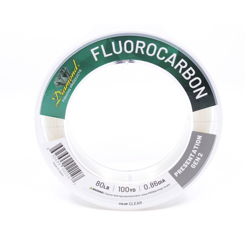 Diamond Presentation Gen II Fluorocarbon – 75 Yard Spool – 100lb