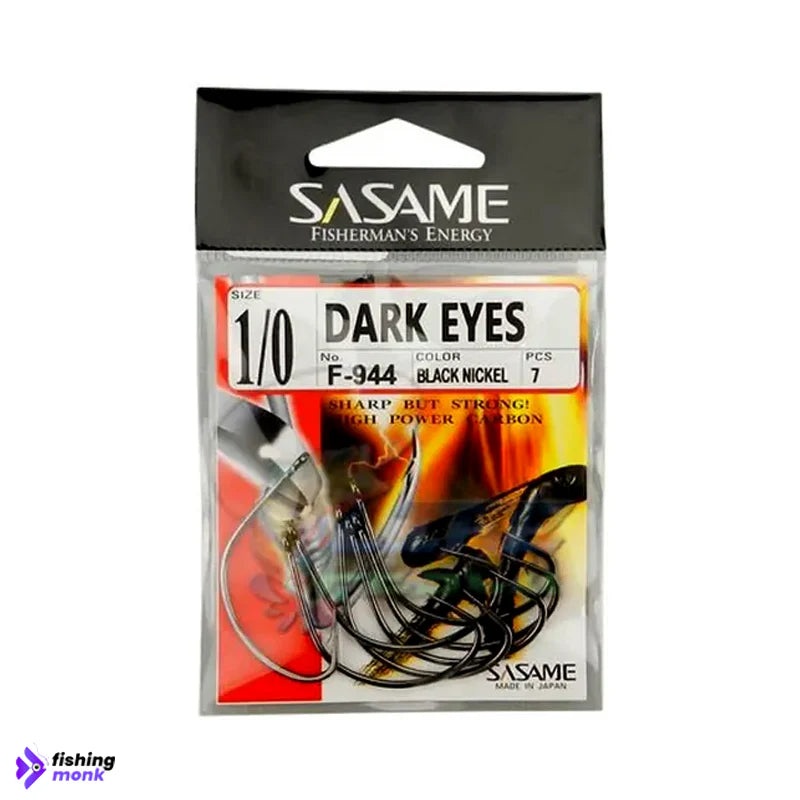 Sasame Dark Eyes F-944 Black Nickel Hooks | Size : #3/0 #3/0 F-944 Black Nickel