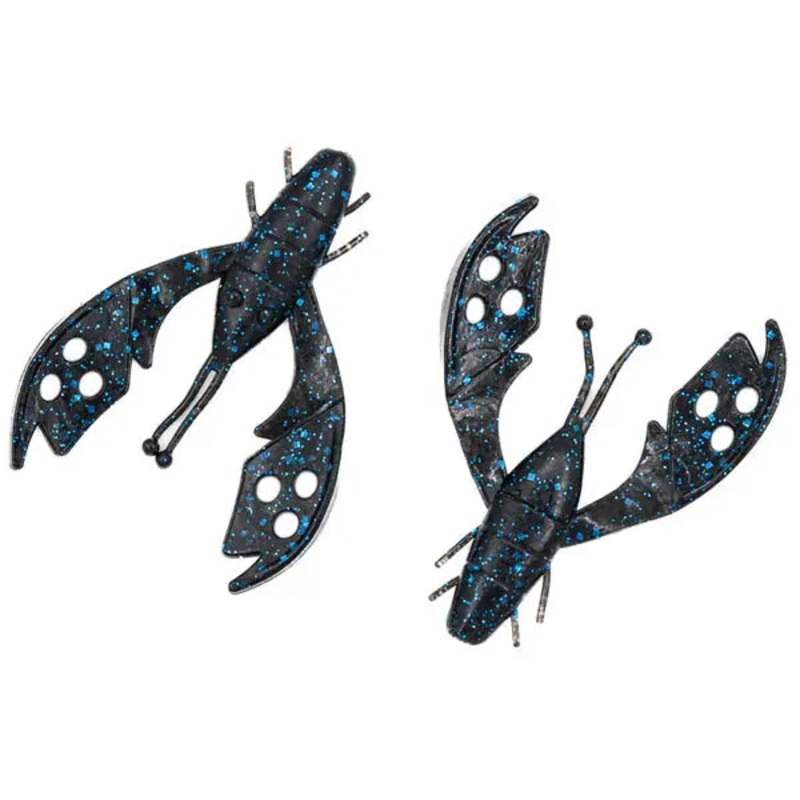 BassMooch 3″ Baby Swiss Chunk (8 Pk) Black & Blue