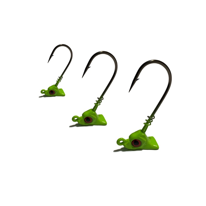 Chartreuse Standup Flounder Jigs 1/4oz