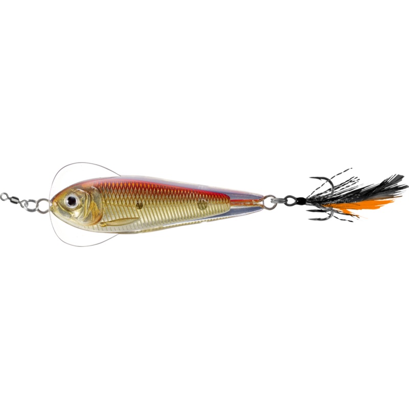 LIVETARGET Flutter Shad Jigging Spoon Albino/White 2 inch – 1/2 oz