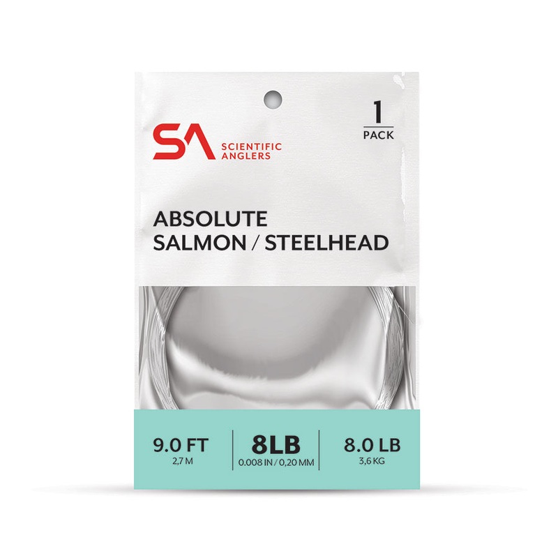 Scientific Anglers Absolute Salmon/Steelhead Leader 1 pack 9′ 8lb