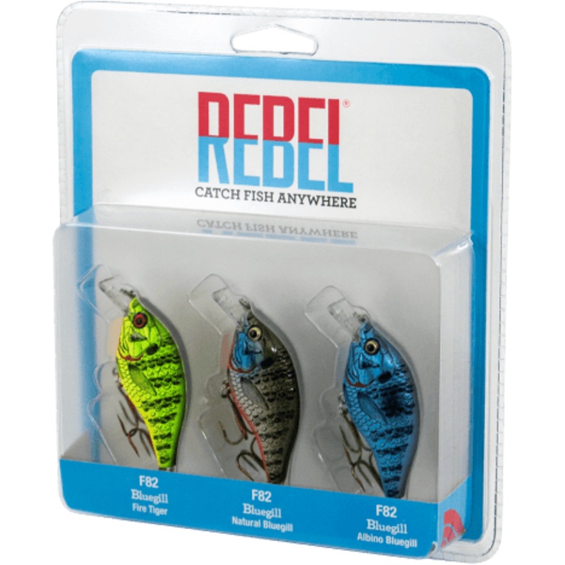 Rebel Bluegill Squarebill Crankbait 3-Piece Variety Pack Rebel Bluegill Squarebill Crankbait 3-Piece Variety Pack