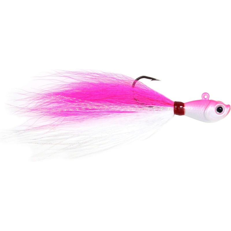 Sea Striker Bucktail Jig, Chartreuse Color, Black Nickel Hook,3oz 3oz