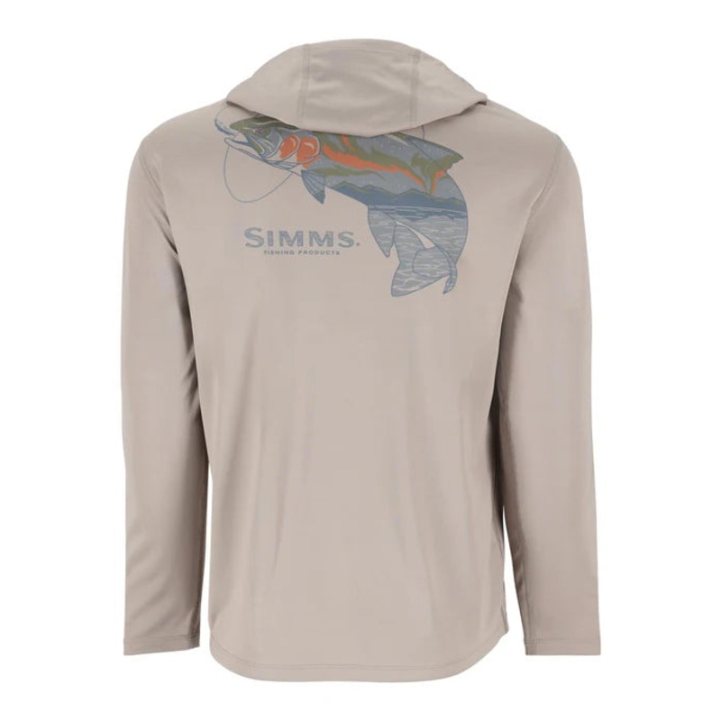 Simms – Men’s Tech Hoody – Artist Series Dolomite Trout M