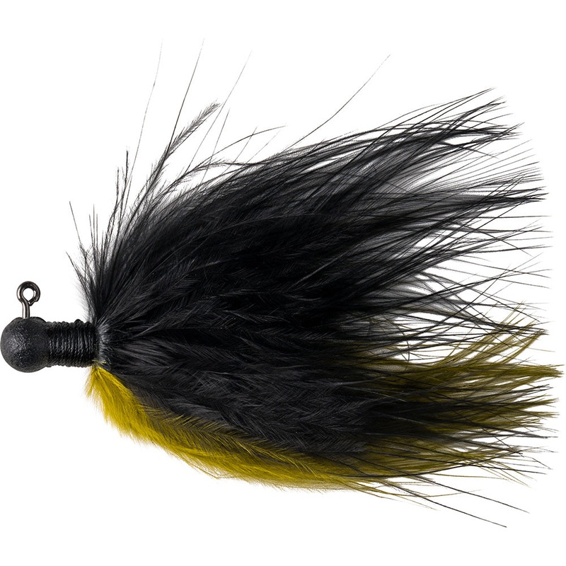 Great Lakes Finesse Marabou Jig Black Olive 1/8 oz – 1 pack