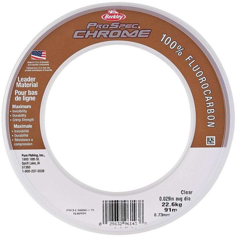 Berkley ProSpec Chrome 100% Fluoro Leader, Leader 50lb 100yd