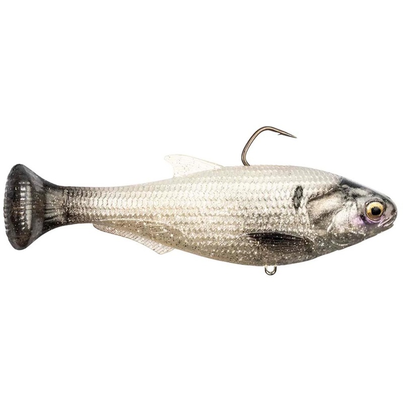 Z-Man Shadtron Line Through Fast Sinking Swimbait – 4.5 Inch Blueback Herring 4.5 inch – 1 oz