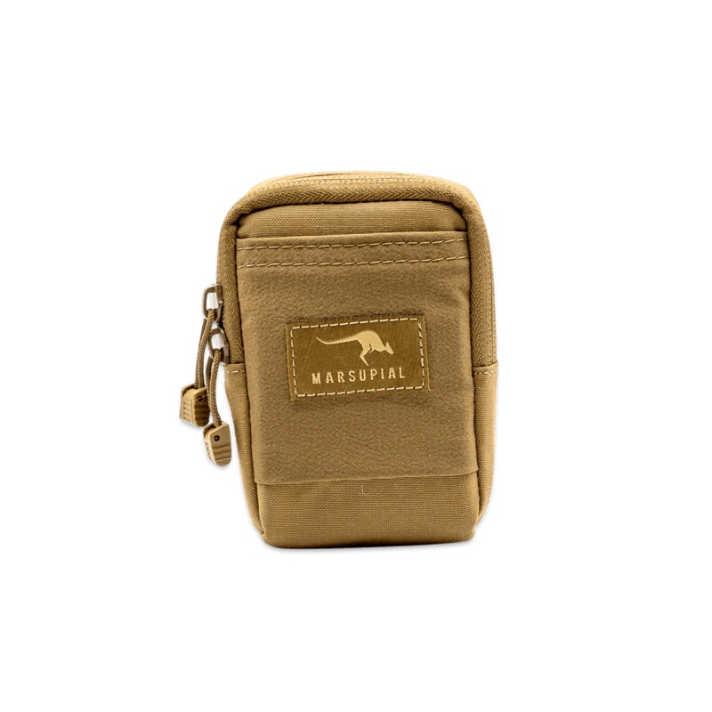 Marsupial Zippered Pouch Small Coyote Brown