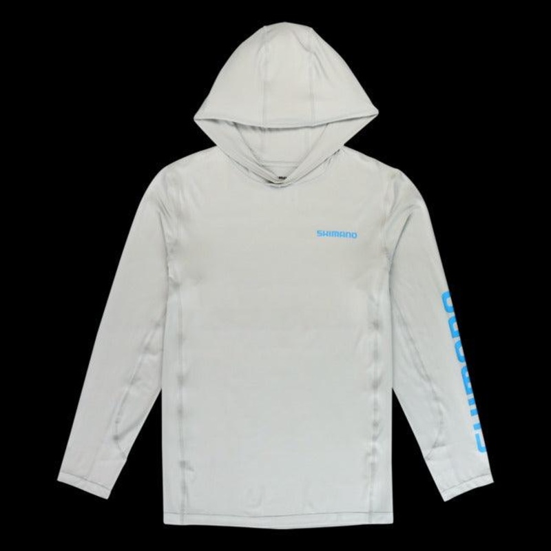 Shimano Performance Long Sleeve Hooded Performance Tee Sky Medium