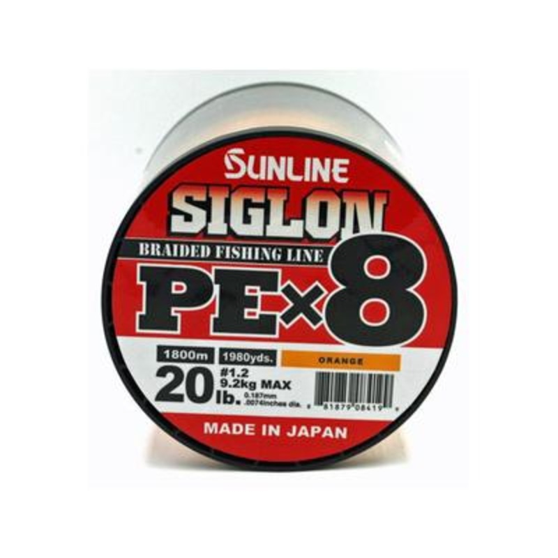Sunline Siglon PEx8 8-Strand Braided Line 20lb 1968yd Orange