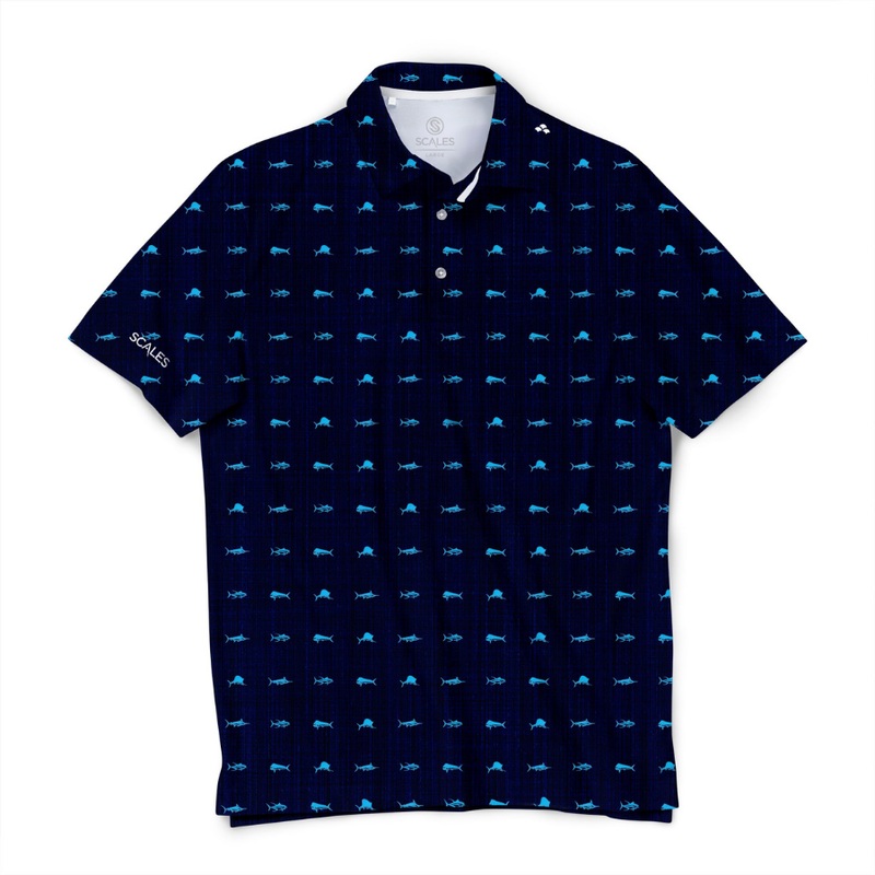 SCALES CLEAN FISH POLO SEAFOAM M