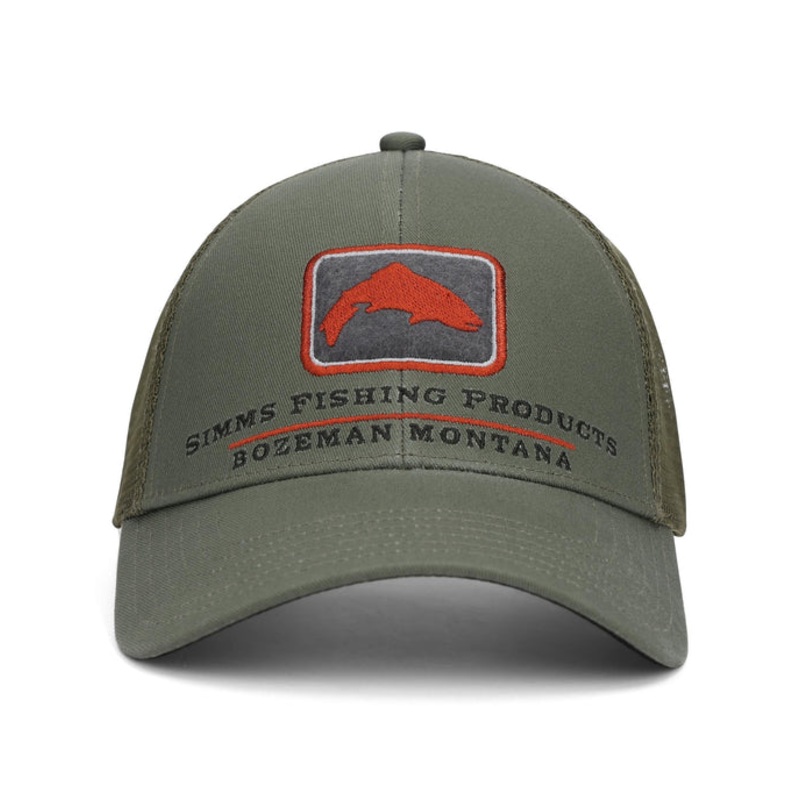 Simms – Trout Icon Trucker Hat Smokey Olive