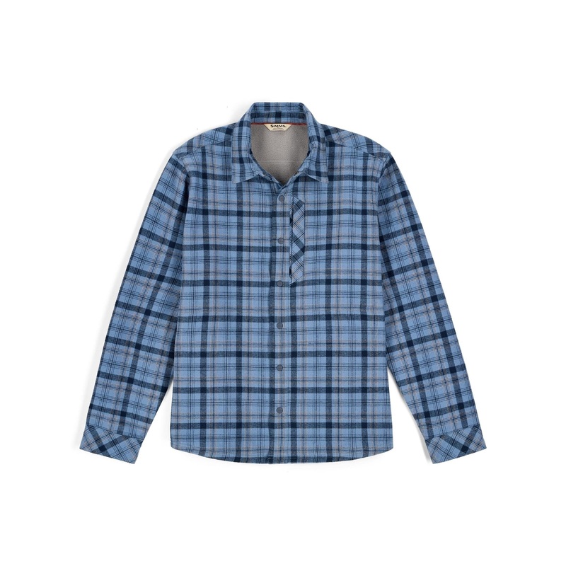 Simms M’s ColdWeather Shacket Schooner Plaid: Albacore S