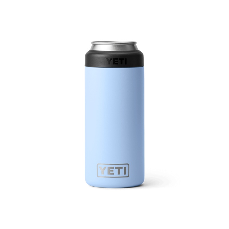 YETI 12OZ COLSTER SLIM CAN INSULATOR BIG SKY BLUE