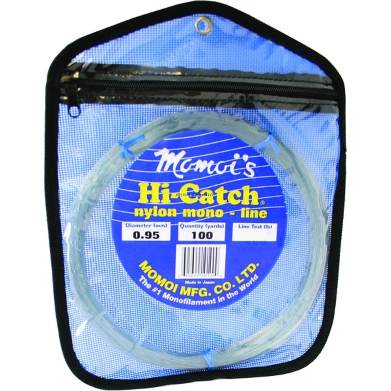 Momoi Hi-Catch Mono Leader Coil (100lb-300lb, 100yd, 2-Colors) Smoke Blue 130lb