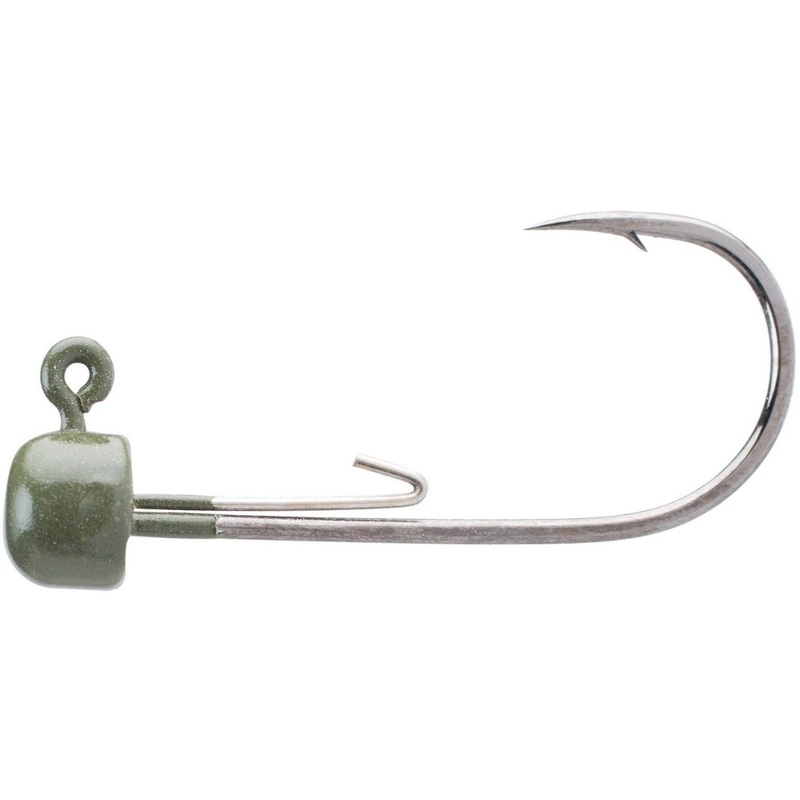 Owner Block Head Ned Rig Jighead Green Pumpkin 1 – 1/32 oz – 4 pack